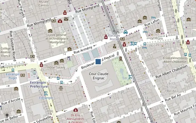 Plan d'accès au cabinet, 41 boulevard Paul Peytral, 13006 Marseille